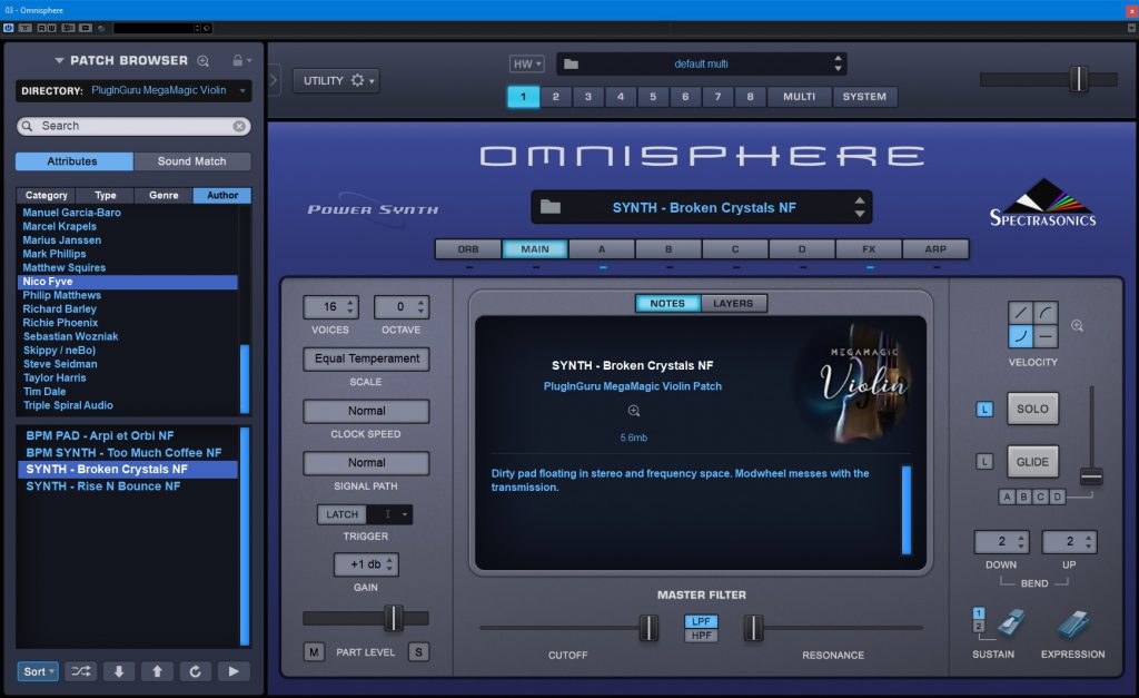 Omnisphere Patch by Nico Fyve: Broken Crystals NF